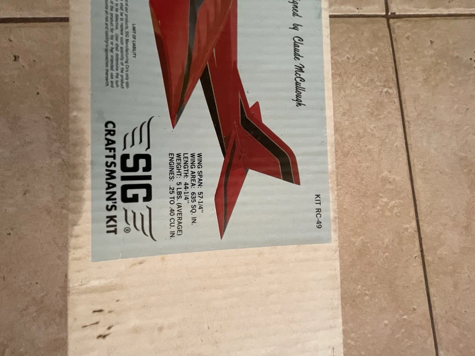 Sig Kadet Mark II Trainer Airplane RC Claude McCullough KIT RC-49 - Image 4 of 4