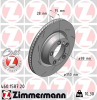 1X Bremsscheibe Coat Z Zimmermann 460.1587.20 FüR Panamera 970 Porsche GTS Turbo