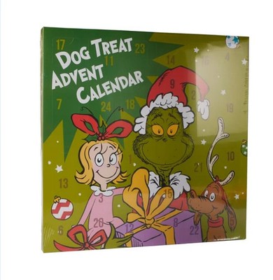 Großer Grinch Hundeleckerli Adventskalender 24 Tage Weihnachten Tiernahrung Neuheit Geschenk