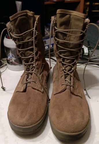 Stivali da combattimento Belleville da uomo 8" in pelle nylon 01-D-0011 USMC punta morbida taglia 10 R - Foto 1 di 10