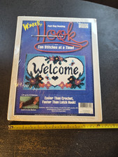 Wonder Hook Welcome Latch Hook Rug Kit MPN 13892 Canvas Yarn Included