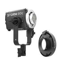 Aputure STORM 80c Black and Bowens Mount Adapter Bundle