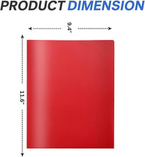 7 Pack Folders with Pockets 3 Hole Punched, Plastic Pockets Folders