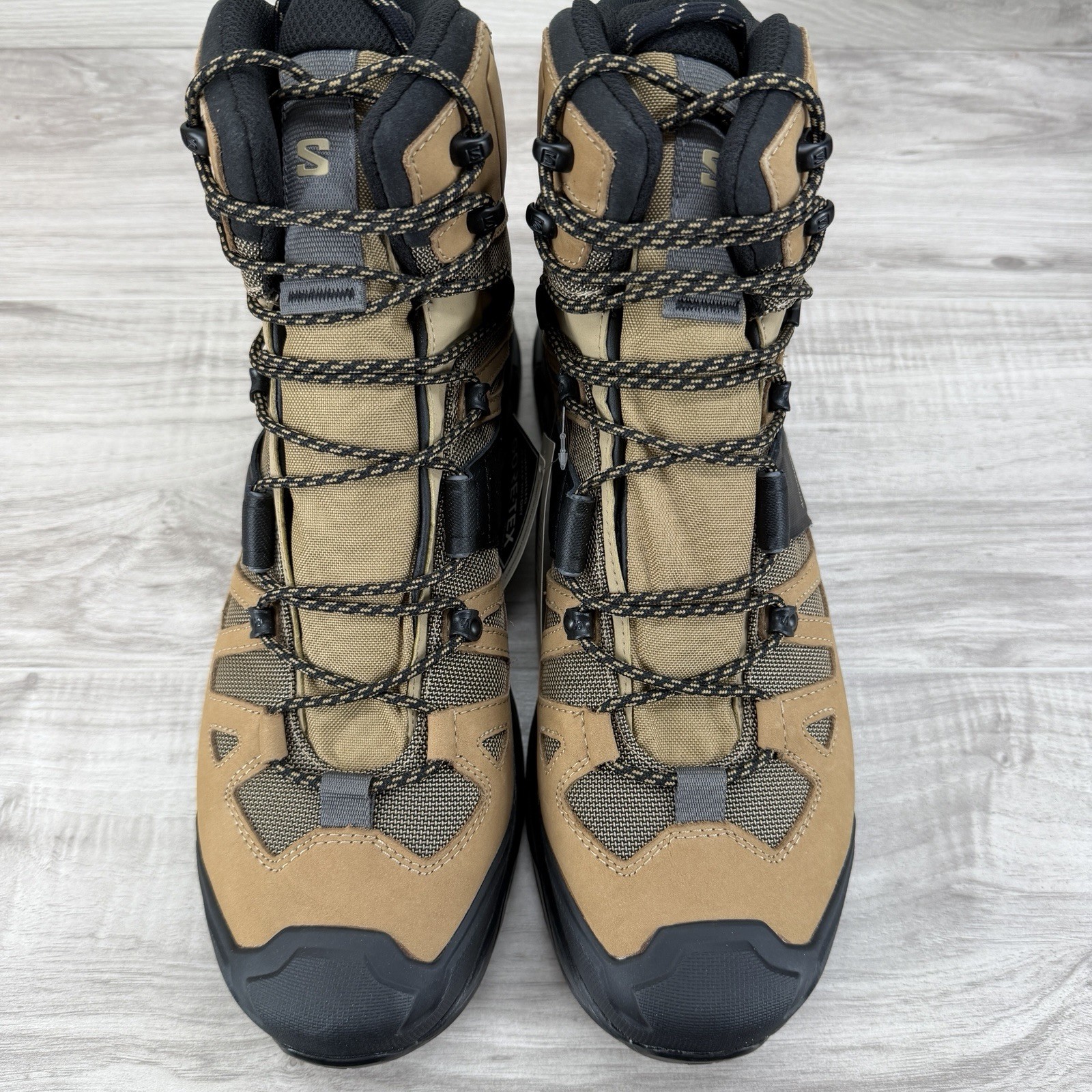 Salomon Quest 4 GTX 412925 Hiking Boots Brown Black Waterproof Men's 13 US image 5