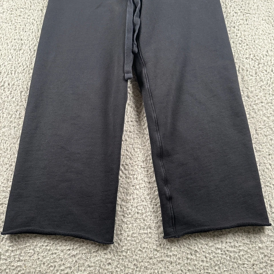 Frank & Eileen Catherine Cropped Wide Leg Triple Fleece Sweatpants Size XS Black - Image 3 of 4