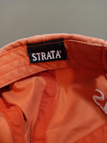 Strata Golf Hat Strap Back Cap Adjustable Orange Pre-Owned - Picture 12 of 14