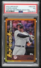 2024 Topps Archives 1995 At the Break Gold Foil 34/50 Aaron Judge PSA 7 04cw
