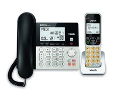 VTech VG208 DECT 6.0 Corded/Cordless Phone for Home with Answering Machine