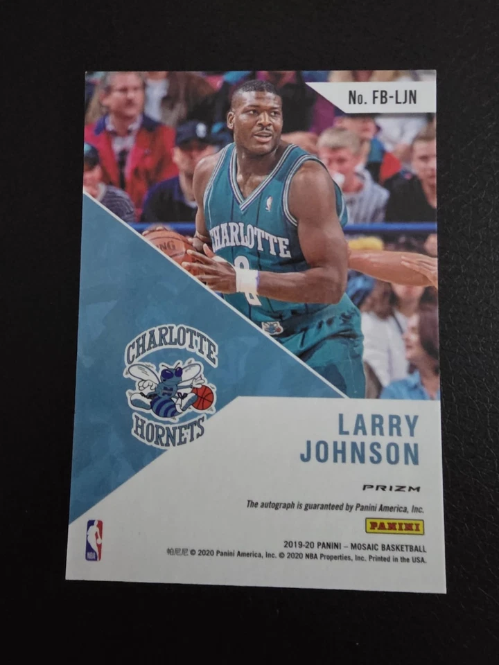 Panini Mosaic Larry Johnson 2019 autógrafo automático Fast Break - listo para calificar Foto 2 de 2
