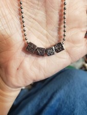 Disney Girls Necklace With Mickey, Minnie, Donald And Goofy Block Charms, 14...