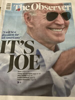 Joe Biden   The Observer Uk Sunday 8 November 2020 US President