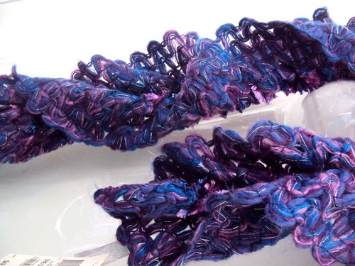 Charter Club 9x64" Crochet Women Scarf Wrap Muffler Blue Ribbon NWT - Picture 4 of 6