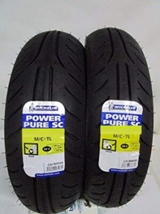 Coppia Pneumatici Gomme Michelin Power Pure 110//70 12 47L 130//70 12 56P TL