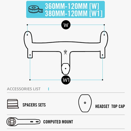 Integrated Carbon Road Bike Handlebar Full Inner Cable Super Light Racing Bar - Picture 30 of 51