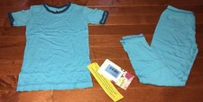 Kickee Pants Bamboo Kids Confetti Twilight Trim Shirt  Pants Pajamas Size 6 New