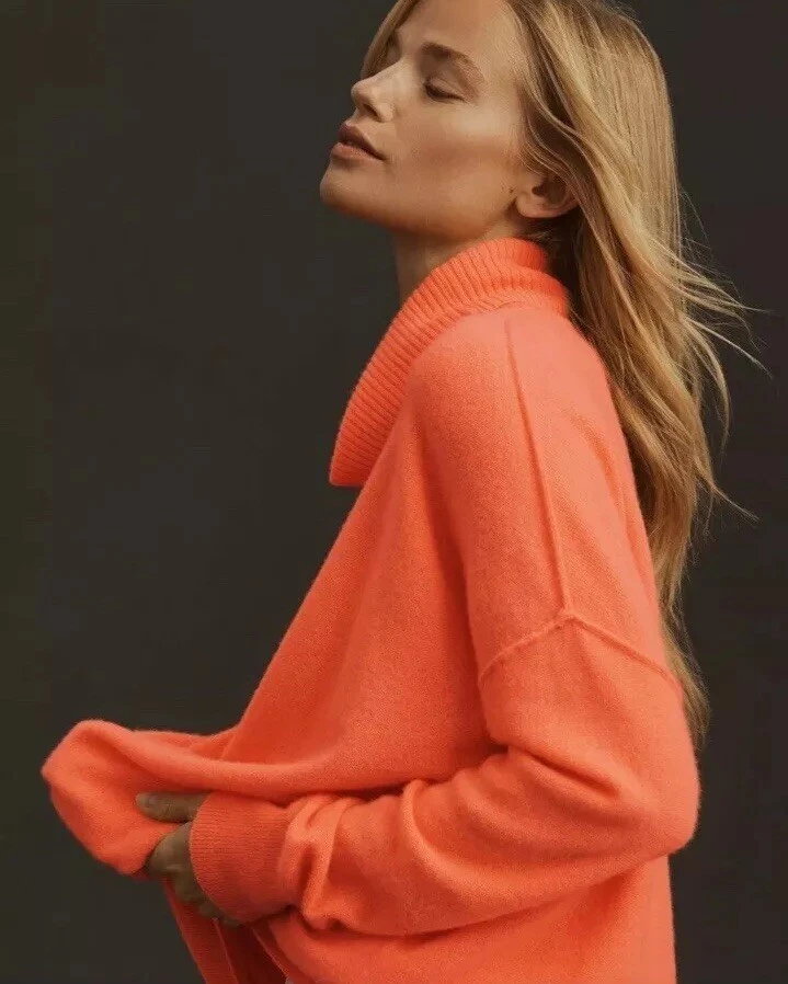 Suéter Anthropologie Cashmere Naranja Simulado Talla-L~ Elegante-Elegante- Foto 4 de 4