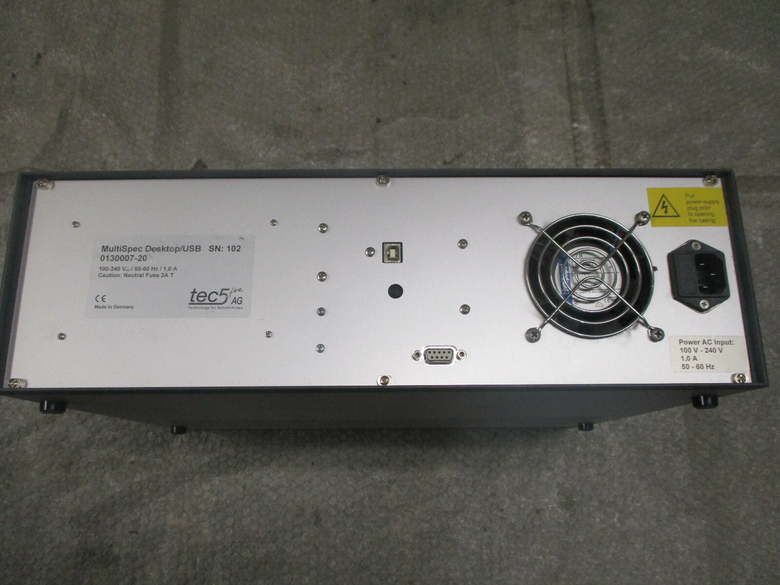 Tec5 five AG MultiSpec Desktop/USB Unit 100-240VAC 50-60Hz 1A 100-240AC ...