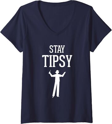 Bartender Stay Tipsy Comedy Present Cool Job Gift Ladies' V-Neck Tshirt