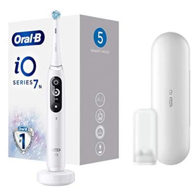 Oral-B iO 7 Elektrische Zahn-Bürste Akku Display Reiseetui white Toothbrush 