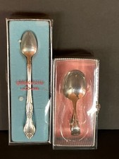 Oneida silverplate baby spoons in gift boxes