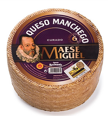Manchego DOP Original cheese aged 6 Months - Whole Wheel of 6.5 pounds