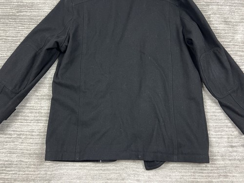 Perry Ellis Pea Coat Mens XL Wool Double Breasted Overcoat Lined Luxury - Picture 9 of 13