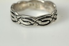 925 Sterling Silver Size 7.75 Braided Band 3.6 Grams RIN5939