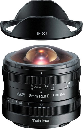 TOKINA SZ 8mm F2.8 Fisheye Manual Focus Lens Black for SONY E Mount APS-C New - Picture 1 of 6