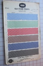 Antique  1920-30's Salesman's fabric sample card, Stone Mill Fabrics, Glo-Stone