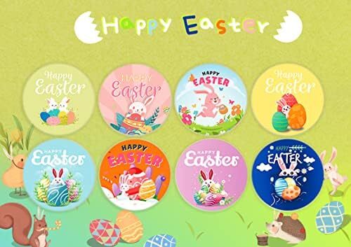 Easter Stickers Roll 500 Pcs Egg Bunny Sticker for Kids, Envelop Seals, Party Su - Picture 7 of 7