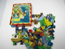Vintage Snow White Jigsaw Puzzle 20 Pc Fairytale Cardboard Kids Toy w/ Box