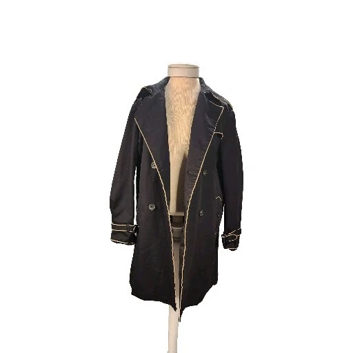 Abrigo estilo trinchera de doble botonadura Gap Y2K para mujer con forro de lunares talla XL Foto 2 de 4