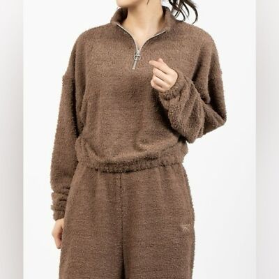 Reebok Wardrobe Essentials Cropped Cozy Cover Up 1/4 Zip Pullover NWT 2X