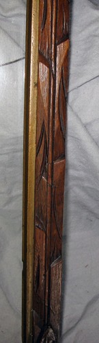 Antique Black Forest Carved Wood Picture Frame Tramp Folk Art, Large, 19" by 16" - Picture 7 of 14