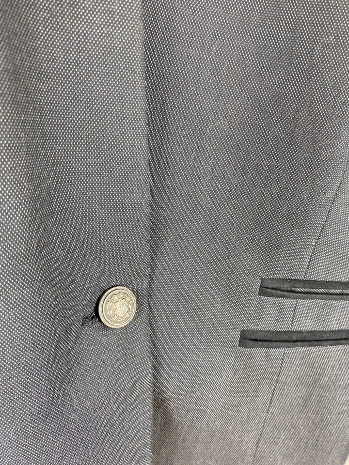 Chaqueta Blazer Paul Smith Sin Cuello Talla 44 Gris Bolsillos Frontales Un Botón Algodón Foto 4 de 4