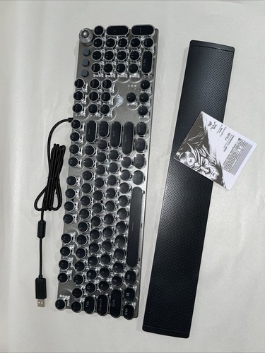 AULA F2088 Typewriter Style Mechanical Gaming Keyboard Rainbow LED + Wrist Rest - Picture 17 of 24