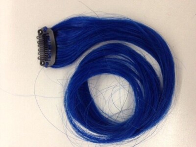 40 % Rabatt: 6 x Easilites Echthaar- Clip-in-Haarsträhnchen, Fb. blau, JON RENAU