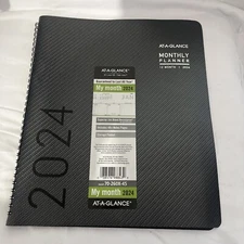 2024 AT-A-GLANCE Contemporary 9" x 11" Monthly Planner Charcoal (70-260X-45-24)