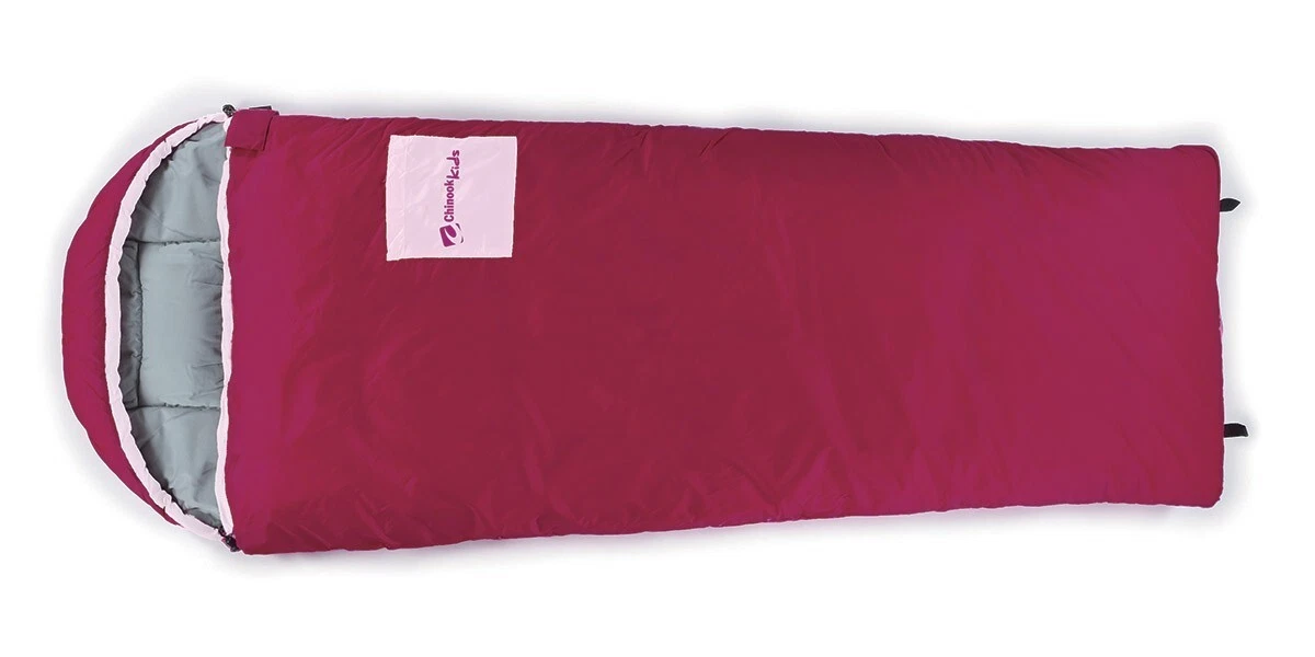 Chinook Kid's Synthetic Insulated Sleeping Bag 32F with Built In Pillow