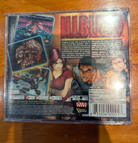ILLBLEED Sega Dreamcast Survival Horror Video Game CIB Complete w/ Manual - Picture 2 of 3
