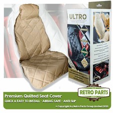 Premium Quality Diamond Quilted Front Seat Cover For Campervan Beige Cream