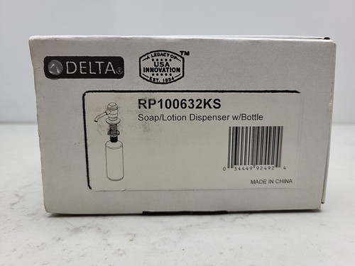 Delta RP100632KS Broderick Deck Mounted Soap Dispenser 13oz Cap Black Stainless - Picture 5 of 6