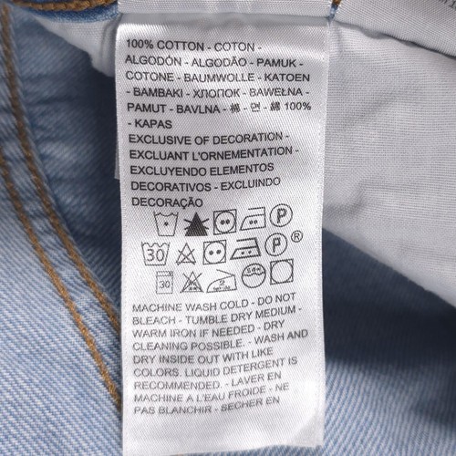 Pantalones de mezclilla rectos LEVI’S PREMIUM para mujer con cuña botón mosca desgastado dobladillo deshilachado 32 - Imagen 15 de 15