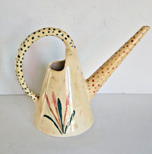 Handmade Ceramic Watering Can Hand Painted Garden Flowers Mothers Day Gift