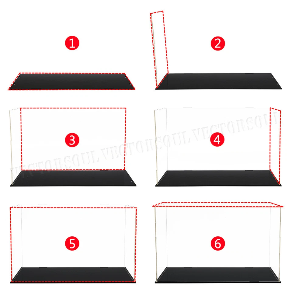 Large Acrylic Display Case Box Dustproof Tall Figures Dolls Collectibles Model - image 3 of 4
