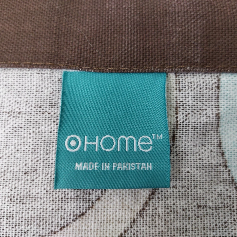 Cortina de ducha de tela verde salvia @Home Target Circle Around marrón tostado azul marfil Foto 4 de 4