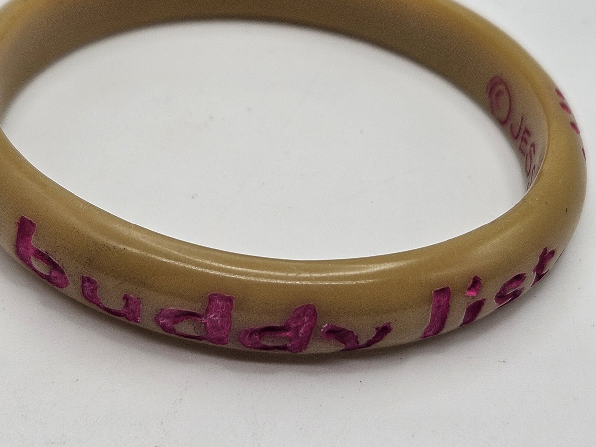 Jessica Kagan Cushman Yellow Pink Bangle Bracelet You Are So Off My Buddy List  View 4