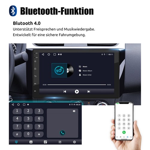 Doppel DIN 4+64G Carplay Autoradio Android 14 GPS Touchscreen BT RDS FM WIFI Kam - Bild 8 von 13