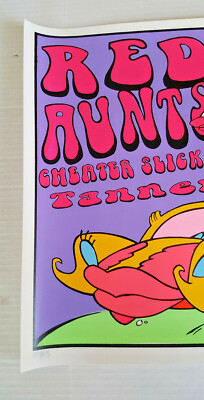 Frank Kozik RED AUNTSのシルクスクリーンポスターです。 RED AUNTS Gig Poster KOZIK S/N Edition 1995 22.5