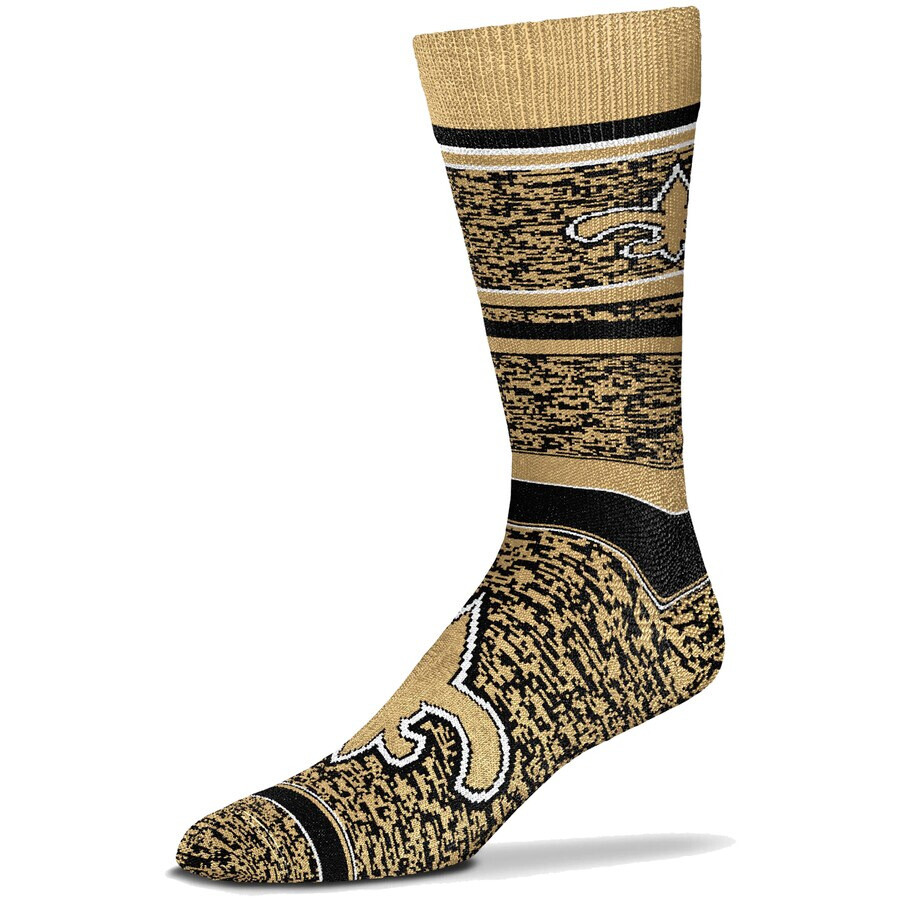 New Orleans Saints Socks Crew Length One Size Fits Most NEW! Stripes Game Time